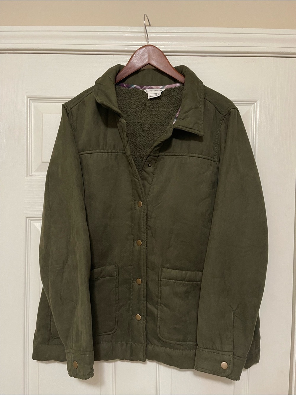 Boston Traders Olive Green Sherpa-Lined Jacket never worn